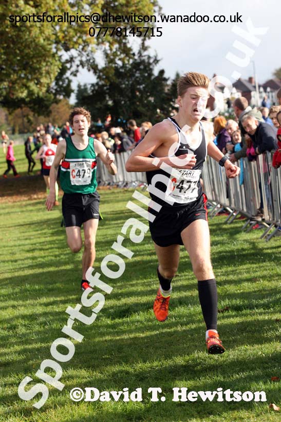 Mens under-17s Northern Cross Country Relays, Graves Park, Sheffield. Photo: David T. Hewitson/Sports for All Pics